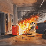Brand beim Tanken aus Benzinkanister