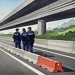 Bundespolizisten kann Mitschuld an Autobahnunfall treffen