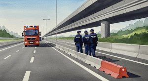 Polizisten kann Mitschuld an Unfall treffen auf Autobahn