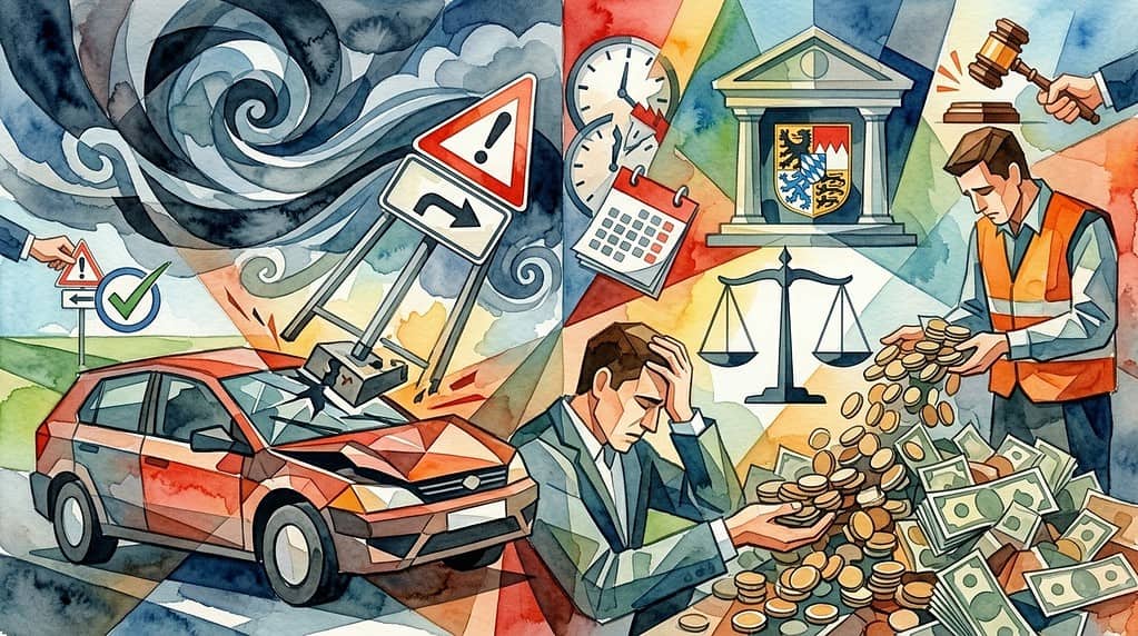 Schadenersatz bei umgefallenen Verkehrsschild