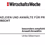 WirtschaftsWoche zeichnet Advocatae Kanzlei erneut in 2026 aus!